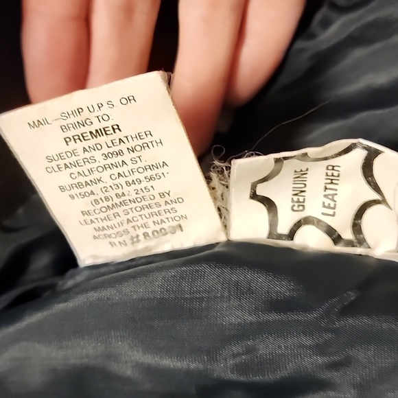 Leather motorcycle jacket By Contempo Casuals 1990 or so  Small - Picture 7 of 17